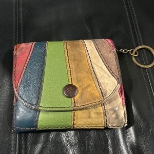 Vintage Lucky Brand Multicolor Patchwork Wallet Fair condition needs cleaning